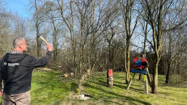 3D Axtparcours bei Leipzig