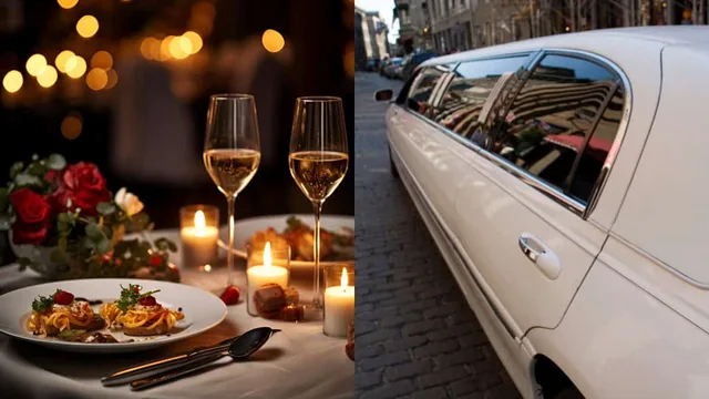 Candle Light Dinner mit Stretchlimousinen Abholung in Dresden